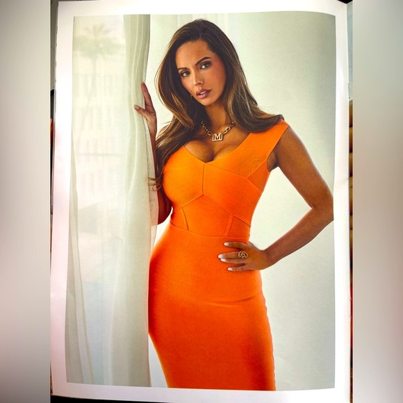 Marciano Bandage Orange Dress - Size S - Picture 3 of 10